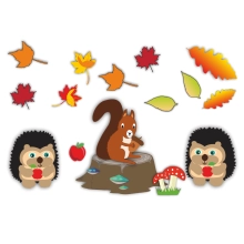 Jesienny klimat - Jeże i wiewiórka
